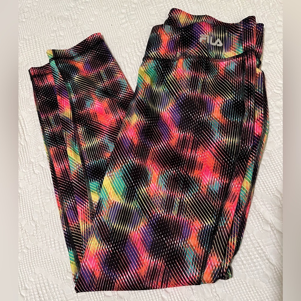 Fila Sport Multicolor Bright Athletic Workout Leggings